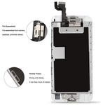 Screen Replacement for iPhone 6s Plus White LCD Display & Touch Screen Digitizer Replacement with Frame Spare Parts (Home Button，Front Camera, Sensor Flex, Earpiece Speaker) + Repair Tools (5.5'')