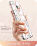 Samsung Galaxy S9 Case, [Built-in Screen Protector] i-Blason [Cosmo] Full-Body Glitter Sparkle Bumper Protective Case for Galaxy S9 (2018 Release) (Marble)
