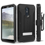 LG Stylo 4 Case, Evocel [Explorer Series Pro] Premium Full Body Case with Glass Screen Protector, Belt Clip Holster, Metal Kickstand for LG G Stylo 4 (2018), Black (EVO-LGSTYLO4-CC01)