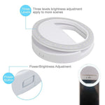 Whellen l184 Selfie Ring Light with 36 LED Bulbs, Flash Lamp Clip Ring Lights Fill-in Lighting Portable for Phone/Tablet/iPad/Laptop Camera - White