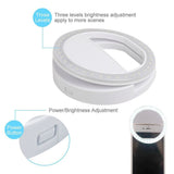 Whellen l184 Selfie Ring Light with 36 LED Bulbs, Flash Lamp Clip Ring Lights Fill-in Lighting Portable for Phone/Tablet/iPad/Laptop Camera - White