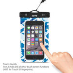 JOTO Universal Waterproof Pouch Cellphone Dry Bag Case for iPhone Xs Max XR XS X 8 7 6S Plus, Samsung Galaxy S9/S9 +/S8/S8 +/Note 8 6 5 4, Pixel 3 XL Pixel 3 2 HTC LG Sony Moto up to 6.0" -Blue Camo