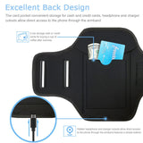 Galaxy S10/S9/S8 Armband, JEMACHE Gym Running Exercises Workouts Phone Arm Band for Samsung Galaxy S10/S9/S8/S7 Edge with Key/Card Holder (Black)