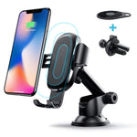 Wireless Car Charger, Baseus 2-in-1 Dashboard and Air Vent Gravity Phone Holder Car Mount 10W Charge for Samsung Galaxy S8, S7/S7 Edge, Note 8 5, Standard 5W Charge for iPhone X, 8/8 Plus