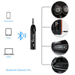 ihens5 Aux Bluetooth Adapter,Mini Wireless Car Bluetooth Receiver Headphone Adapter Handsfree Car Kit BT V4.1 A2DP with Built in Mic 3.5mm Jack for Home Audio Stereo System Headphone Speaker