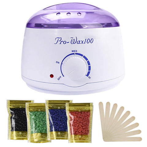 Wax Warmer, Portable Electric Hair Removal Kit for Facial &Bikini Area& Armpit-- Melting Pot Hot Wax Heater accessories Total Body Waxing Spa or Self-waxing Spa in Home For Girls & Women & Men