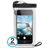 (2Pack) Universal Waterproof Case, Maxboost Cellphone Dry Bag Pouch for iPhone 7 6s 6 Plus, SE 5s 5c 5, Galaxy s8 s7 s6 Edge, Note 5 4, LG G6 G5,HTC 10,Sony Nokia up to 6.0" Diagonal