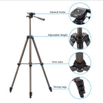 Eocean Tripod, 50-inch Video Tripod for Cellphone with iOS Andriod System, Universal Tripod for Gopro and Camera with Wireless Remote, Compatible with iPhone Xs/Xr/Xs MaX/X/8/Galaxy Note 9/S9/Google