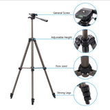 Eocean Tripod, 50-inch Video Tripod for Cellphone with iOS Andriod System, Universal Tripod for Gopro and Camera with Wireless Remote, Compatible with iPhone Xs/Xr/Xs MaX/X/8/Galaxy Note 9/S9/Google