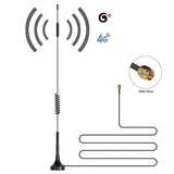 Lysignal 12dBi High Gain Omni-Directional SMA Male Antenna, 700MHz-2700MHz Wide Band 2.4GHz WCDMA 3G 4G LTE GSM Magnentic Antenna with 10ft Cable