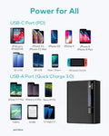 Xcentz Portable Charger 10000mAh Small & Compact with 18W Power Delivery & QC 3.0, USB C Power Bank Fast Charge for iPhone XS/XR/X/8, Galaxy S8/S9, Pixel 3/3XL, iPad Pro 2018, Nintendo Switch