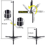 B-Land 6.2" Ring Light with Tripod Stand & Mirror for YouTube Videos & Makeup, LED Camera Selfie Light with Cell Phone Holder, Mini Makeup Mirror with Lights, 3 Modes & 10 Brightness