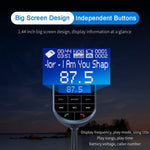 Bluetooth FM Transmitter, IEhotti Big Screen Car Bluetooth Radio Adapter Full FM Car Kit w/3 USB Ports[Fast Charge], HandsFree Calling,Support Bluetooth/U Disk/AUX/TF-Card, Extra 3-in-1 Charging Cable