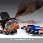 Yootech Wireless Charging Bundle, [2 Pack] 10W Qi-Certified Wireless Charging Pad Stand,7.5W Compatible with iPhone Xs MAX/XR/XS/X/8Plus,10W Fast Charging Galaxy S10/S10Plus/S10E/S9(No AC Adapter)