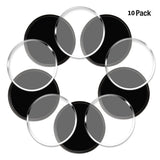 KEKU 10pcs Adhesive Gel Pad Non-Slip Gel Pad Portable Automatic Gel Base for Mobile Phones, Mats, Keys, Easy Removal, Adhere to Anywhere (Round Black, White)