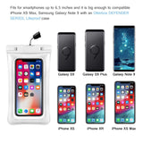 Universal Waterproof Case, IFCASE IPX8 Float Phone Dry Bag Pouch for iPhone 7/8 Plus, Xs Max/XR, Samsung Galaxy S8+/S9+/S10+, Note 9/8/5, LG Stylo 4/3, V40/V30/K30/K20/G6/G7 ThinQ (White)