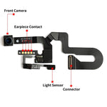 Afeax Compatible with Apple iPhone Face Front Camera Flex Cable with Sensor Proximity Light and Microphone Flex Cable Replacement for iPhone 8 Plus 5.5inch