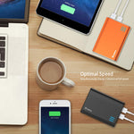 Jackery Portable Charger Giant+ 12000mAh Dual USB Output Battery Pack Travel Backup Power Bank with Emergency LED Flashlight for iPhone, Samsung and Other Smart Devices - Black
