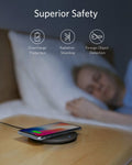 Anker PowerWave Fast Wireless Charging Pad, Qi-Certified, 7.5W Compatible iPhone XR/Xs Max/XS/X/8/8 Plus, 10W Compatible Galaxy S9/S9+/S8/S8+/LG G7, and 5W for All Qi-Enabled Phones (No AC Adapter)
