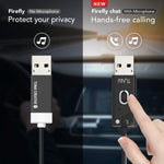 Tunai Firefly Bluetooth Receiver: World’s Smallest Wireless Audio Bluetooth 4.2 Adapter with 3.5mm AUX for Car/Home Stereo Music Streaming; Auto On, No Charging Needed - Car Pack (Red)