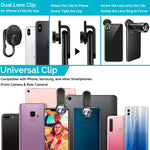 Phone Camera Lens, OYRGCIK 4 in 1 Phone Lens Kit 14X Zoom Telephoto Lens with Telescope, 20X Macro Lens, 120° Wide Angle Lens, 198° Fisheye Lens Compatible with iPhone X XS Max 8 7 Plus Samsung S10