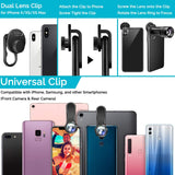 Phone Camera Lens, OYRGCIK 4 in 1 Phone Lens Kit 14X Zoom Telephoto Lens with Telescope, 20X Macro Lens, 120° Wide Angle Lens, 198° Fisheye Lens Compatible with iPhone X XS Max 8 7 Plus Samsung S10