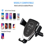 SANCEON Qi Wireless Car Charger Mount,10W Fast Charging Car Phone Holder Air Vent Dashboard Compatible with iPhone Xs/Xs Max/XR/X/ 8/8 Plus, Samsung Galaxy S10 /S10+/S9 /S9+/S8 /S8+