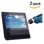 QIBOX 2 Pcs Compatible Amazon Echo Show Screen Protector HD Clear 9H Hardness Tempered Glass Screen Protector for Amazon Echo Show, Full Screen Coverage/Scratch-Resistant/Anti-Glare
