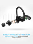 Mpow D7 Bluetooth Headphones 10 Hours Playtime, IPX7 Waterproof Wireless Sports Earbuds w/Noise Cancelling Mic, Sport Earphones for Running, Workout