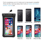 Universal Waterproof Case, IFCASE IPX8 Floating TPU Phone Dry Bag Pouch for iPhone Xs Max/XR/XS/X, iPhone 7/8 Plus, Samsung Galaxy S8+/S9+/S10+, Note 9/8, Pixel 3/2 XL (Black)