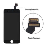 YPLANG Screen Replacement Black Compatible for iPhone 6 Screen Replacement LCD Display Digitizer Frame Assembly Full Repair Kit, with Repair Tools and Flowchart (iPhone 6-Black)
