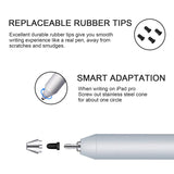 Stylus Pen for Apple iPad, Capacitive Rechargeable Pen Replaceable Fine Point Rubber Tips 2mm Styli for All Apple iPad/iPhone/iPad Pro/iPhone X with 4 Replaceable Fine Point Rubber Tips