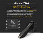 Glazata Bluetooth Headset with 28-Hrs Playtime & Noise Cancelling Mic, Wireless Earbud Headset, Bluetooth Earpiece Hands-Free for iPhone/Samsung Android Cell Phone, Driver/Trucker (Black)