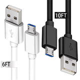 Android Charger Cable for Samsung Galaxy S7,[2Pack 6FT 10FT] Extra Long Micro USB Cable Android Phone Fast Charger Cord for Samsung Galaxy S7 Edge/S6/S5,Note 5/4,LG G4,PS4,Echo Dot(2nd),Xbox One