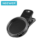 Neewer 37mm Clip-on ND 2-400 Cellphone Camera Lens Filter Kit: Adjustable Neutral Density Filter with Phone Clip for iPhone X 8 plus 7 Plus 7 6 6S Plus Samsung HTC Motorola iPad and Other Smartphones