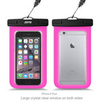 JOTO Universal Waterproof Pouch Cellphone Dry Bag Case for iPhone XS Max XR XS X 8 7 6S Plus, Samsung Galaxy S9/S9 +/S8/S8 +/Note 8 6 5 4, Pixel 3 XL Pixel 3 2 HTC LG Sony MOTO up to 6.0" – Magenta