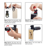 Apexel Phone Photography Kit-Flexible Phone Tripod +Remote Shutter +4 in 1 Lens Kit-High Power 18X Monocular Telephoto Lens, Fisheye, Macro & Wide Angle Lens for iPhone X 8 7 6 Plus Samsung Smartphone