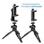 Ulanzi Phone Tripod Mount Adapter/Vertical Bracket Smartphone Holder/Cell Phone Clip Clipper Sidekick 360 Degree Smartphone Video Tripod Clamp Compatible for iPhone Xs X 7 Plus Samsung Android