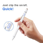 Evach Active Stylus Digital Pen with 1.5mm Ultra Fine Tip Stylus for iPad iPhone Samsung Tablets, Compatible with Apple Pen/Samsung Stylus on Touchscreen Devices,Drawing Stylus Pen, White.