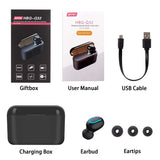 Eleproof Bluetooth Earpiece, Bluetooth 5.0 Wireless Earbud 100-Hour Playing Time Mini Single Bluetooth Earbud with Portable Charging Case Invisible Car Bluetooth Headset for Hands-free Calls (One Pcs)