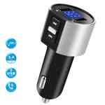Car Charger, BliGli Bluetooth FM Transmitter, BT Receiver with Microphone, Hands -Free Calling, 3.4A Dual USB Ports for iPhone,Samsung and Android,Supports Call Number Announcement,Last Call Redial