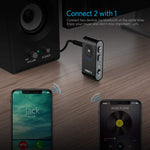 Nulaxy BR02 Bluetooth Receiver Supports 32G SD Card with Battery Indicator, Wireless Bluetooth 4.2 Audio Adapter for Car/Home Stereo Headphones System, Hands Free Calling, cVc Noise Canceling