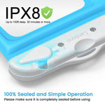 Waterproof Phone Pouch, 3 Pack Cambond Universal Floating Waterproof Phone Case iPhone Pouch Cell Phone Dry Bag Transparent PVC with Durable Lanyard for Device up to 6.5 inch, Blue Orange Black
