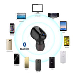 Single Waterproof Bluetooth Earbud - Smallest Wireless Earbud Earpiece Headset Headphone Earphone Car Headset with HD Microphone for iPhone Android and More(One Pcs)-Black