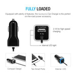 Gembonics iPhone Car Charger, [Apple MFI Certified] Lighting Car Charger for iPhone X, XR, XS, 8, 8 Plus, 7, 7 Plus 6S / 6S Plus, 6 Plus, SE, 5S, iPad Pro, Air 2, Mini 4 with Extra USB Port