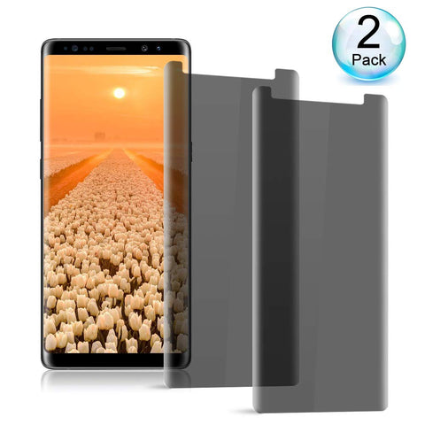 [2.Pack] Samsung Galaxy Note 8 Privacy Tempered Glass Screen Protector Loopilops[Anti Privacy][Case-Friendly][9H Hardness][No Bubble][Anti Peeping] Compatible wiht Samsung Galaxy Note 8