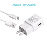 MBLAI Fast Charge Adaptive Fast Charger Kit for Samsung Galaxy S7/S7 Edge/S6/Note5/4 /S3,MBLAI USB 2.0 Fast Charging Kit True Digital Adaptive Fast Charging (Wall Charger + Micro USB Cable)