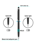 Stylus Pens innhom Stylus Pen for Touch Screens iPad iPhone Tablets Samsung Kindle and Black Ink Ballpoint Pens-2 in 1 Stylists Pens 12 Pack 1 Year Warranty