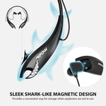 Mpow Upgraded Jaws Gen5 Bluetooth Headphones V5.0 Bluetooth Neckband Headset, 18H Playtime, Call Vibrate & CVC 6.0 Noise Cancelling Mic, Magnetic Earbuds, Wireless Neckband Headphones.