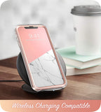 iPhone Xs Case, iPhone X Case,[Built-in Screen Protector] i-Blason [Cosmo] Full-Body Glitter Bumper Case for iPhone Xs 5.8 Inch 2018 Release (Marble)